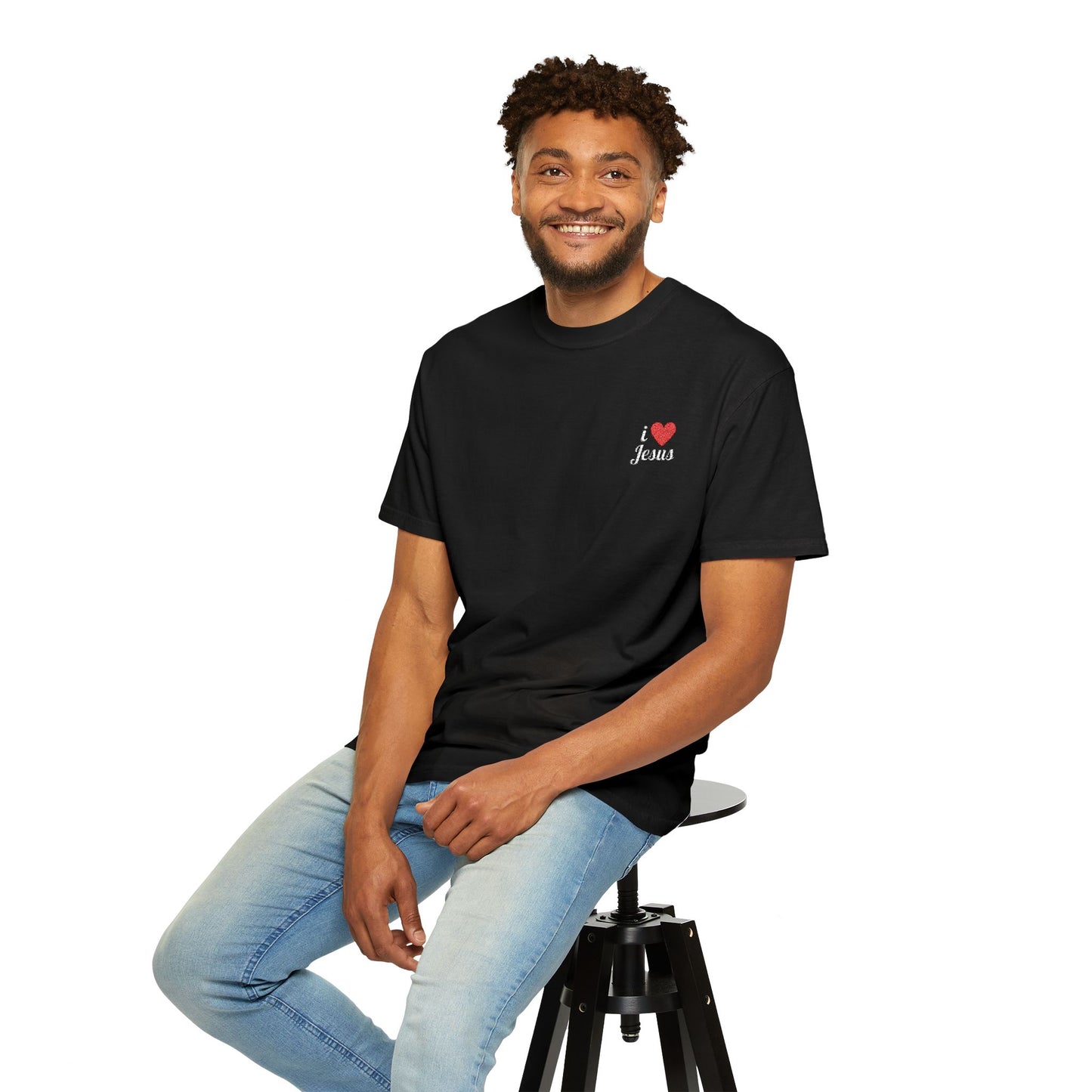 I ♥ Jesus Embroidered T-Shirt