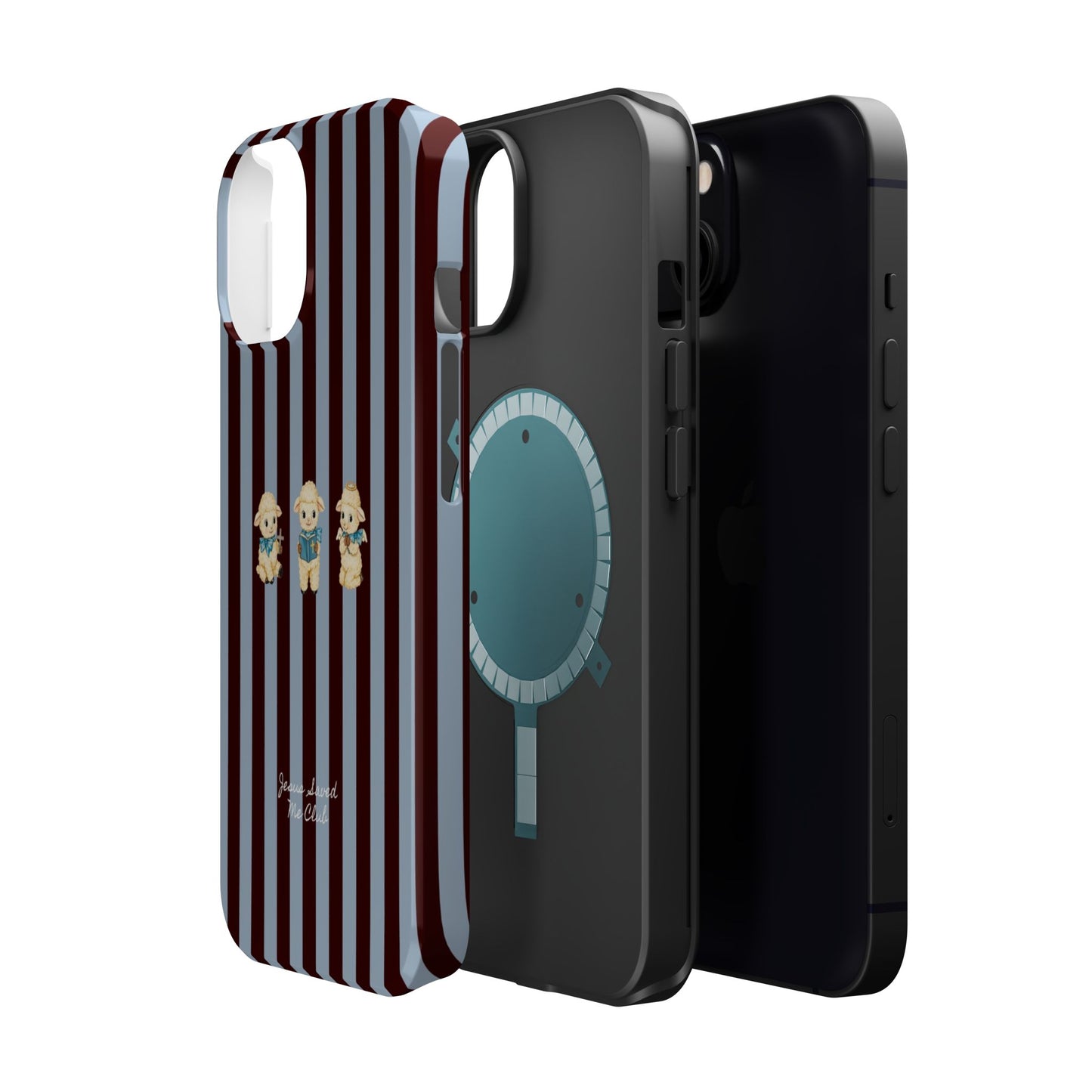 Christian Phone Case – 3 Little Lambs Brown Stripe MagSafe Case