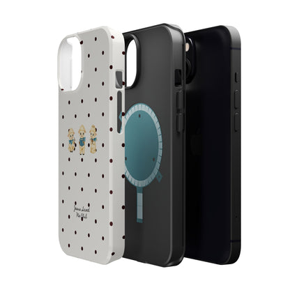 Christian Phone Case – 3 Little Lambs Black Polka Dot MagSafe Case