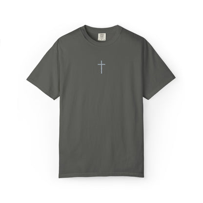 Silver Embroidered Cross T-Shirt