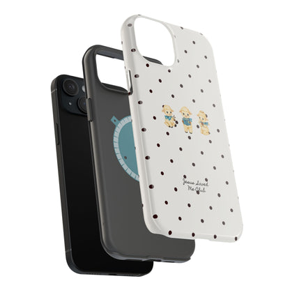 Christian Phone Case – 3 Little Lambs Black Polka Dot MagSafe Case