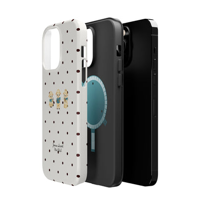 Christian Phone Case – 3 Little Lambs Black Polka Dot MagSafe Case