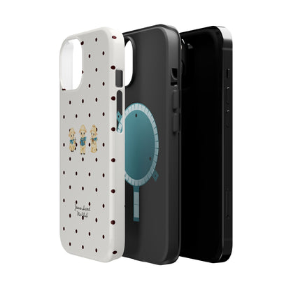 Christian Phone Case – 3 Little Lambs Black Polka Dot MagSafe Case