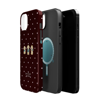 Christian Phone Case – 3 Little Lambs Baby Pink Polka Dot MagSafe Case
