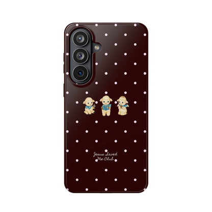 Christian Phone Case – 3 Little Lambs Baby Pink Polka Dot MagSafe Case