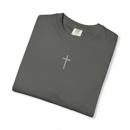 Silver Embroidered Cross T-Shirt