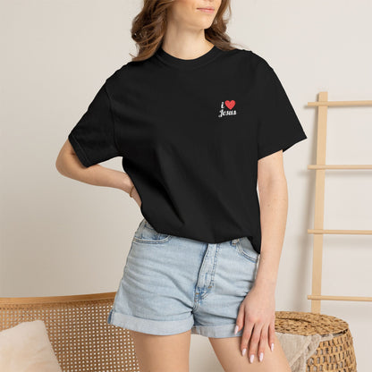 I ♥ Jesus Embroidered T-Shirt