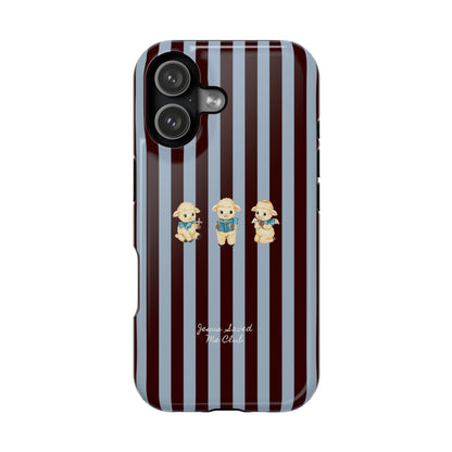 Christian Phone Case – 3 Little Lambs Brown Stripe MagSafe Case