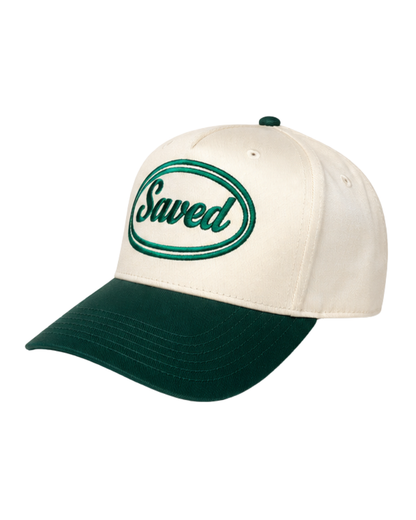 Saved Baseball Cap: Green Two-Tone