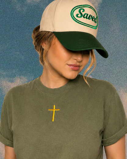Saved Baseball Cap: Green Two-Tone
