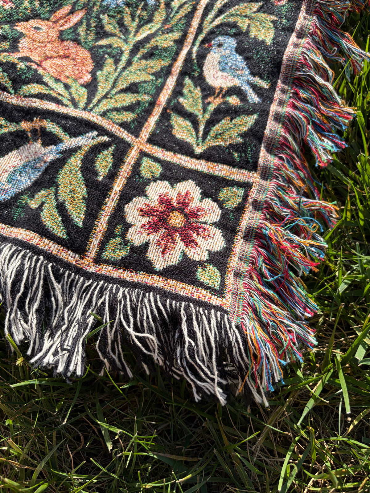Green Pastures Woven Blanket