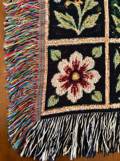 Green Pastures Woven Blanket