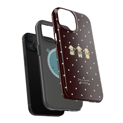 Christian Phone Case – 3 Little Lambs Baby Pink Polka Dot MagSafe Case