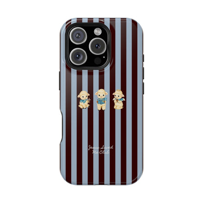 Christian Phone Case – 3 Little Lambs Brown Stripe MagSafe Case