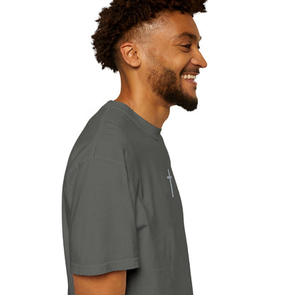 Silver Embroidered Cross T-Shirt