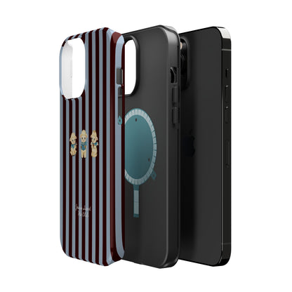 Christian Phone Case – 3 Little Lambs Brown Stripe MagSafe Case