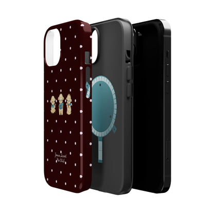 Christian Phone Case – 3 Little Lambs Baby Pink Polka Dot MagSafe Case