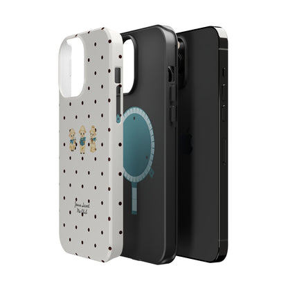 Christian Phone Case – 3 Little Lambs Black Polka Dot MagSafe Case