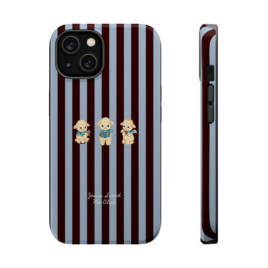 Christian Phone Case – 3 Little Lambs Brown Stripe MagSafe Case