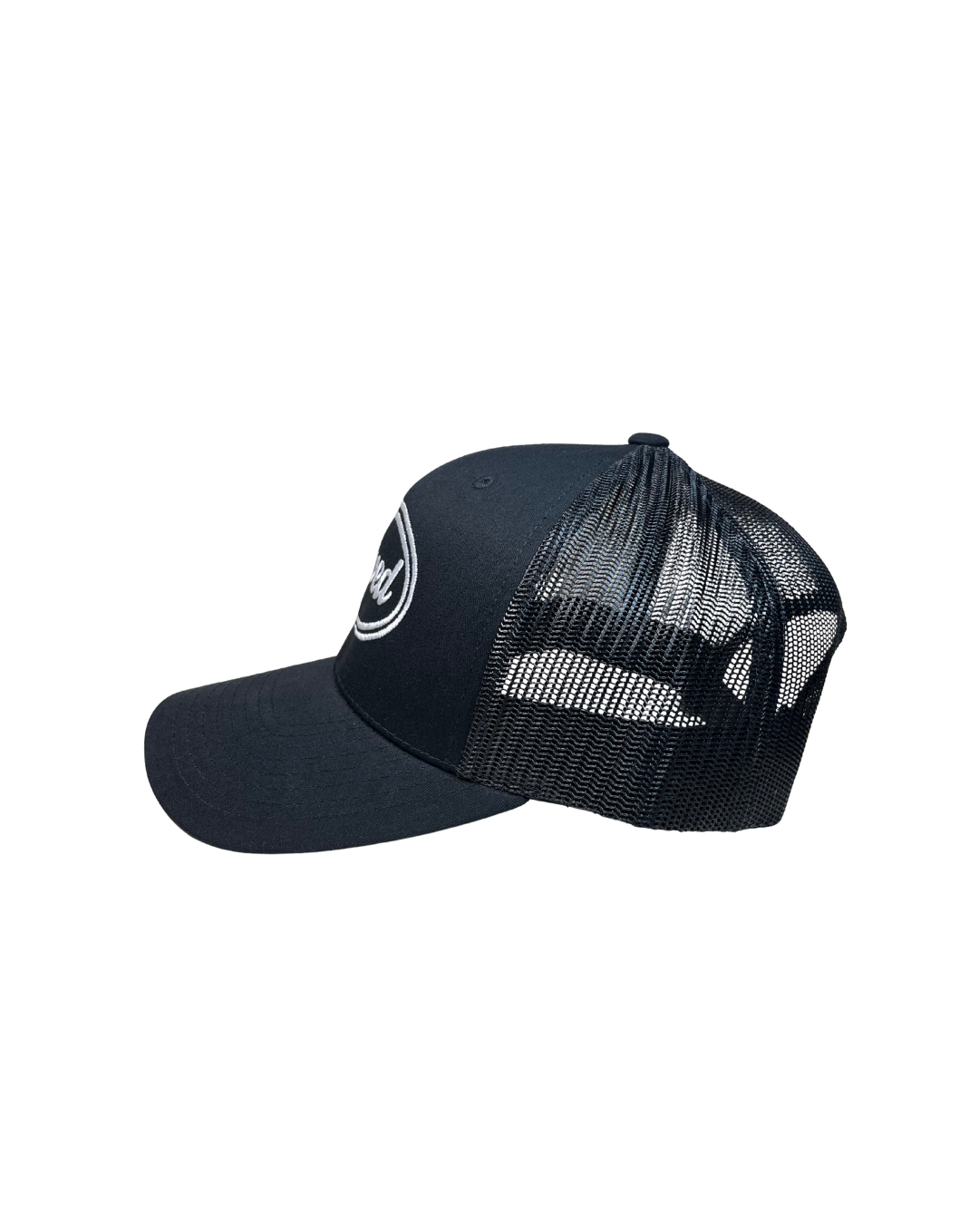 Saved Trucker Hat: White Stitch