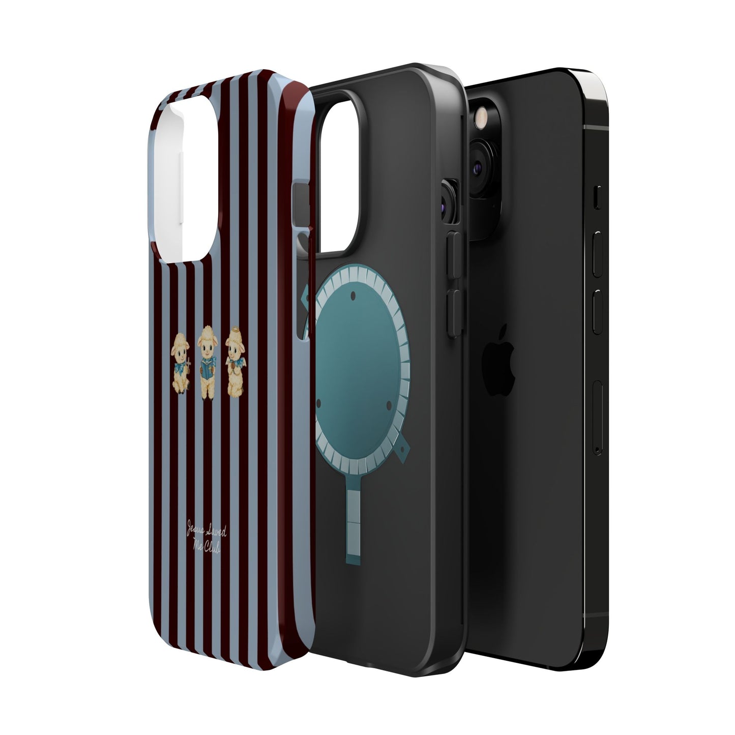 Christian Phone Case – 3 Little Lambs Brown Stripe MagSafe Case