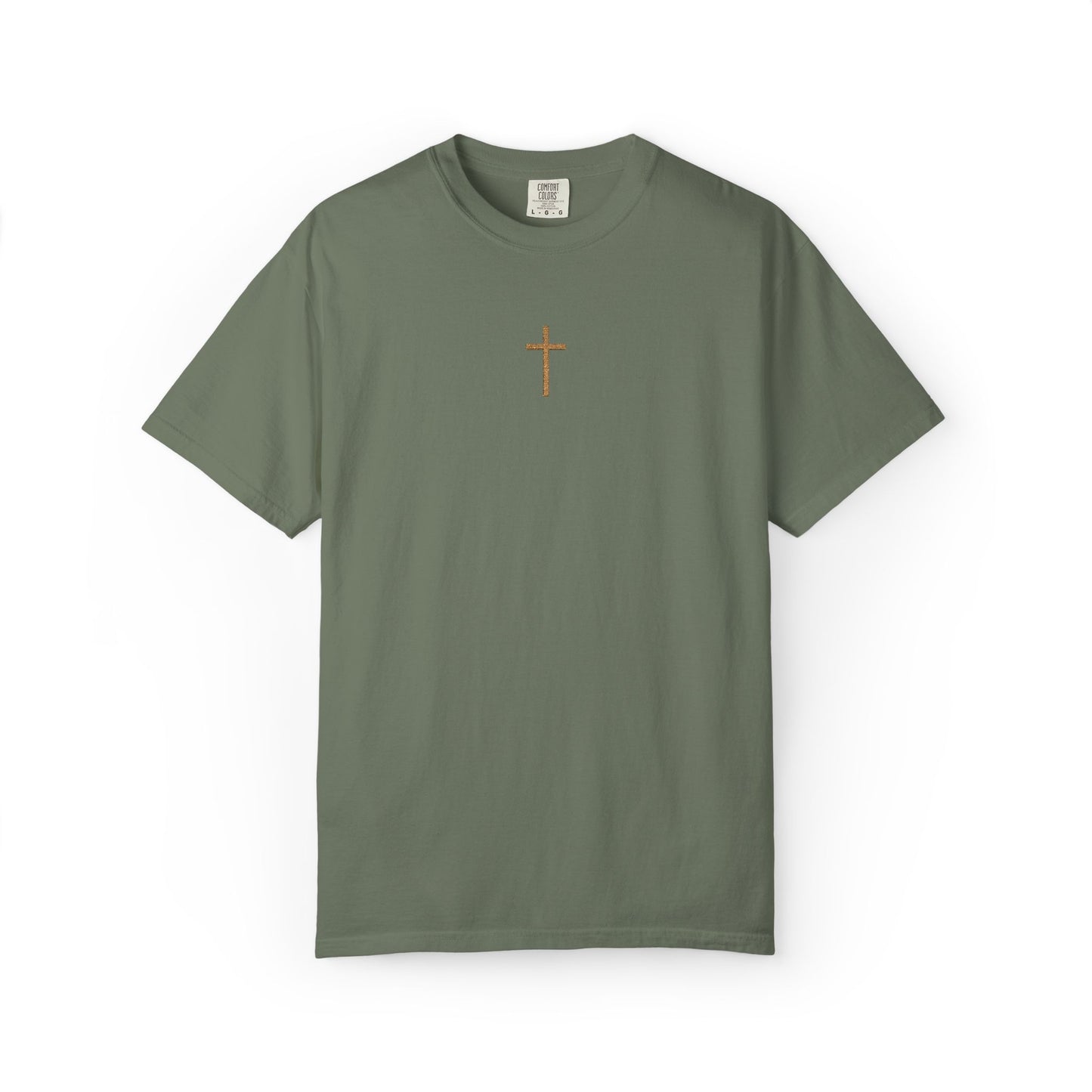 Gold Embroidered Cross T-Shirt