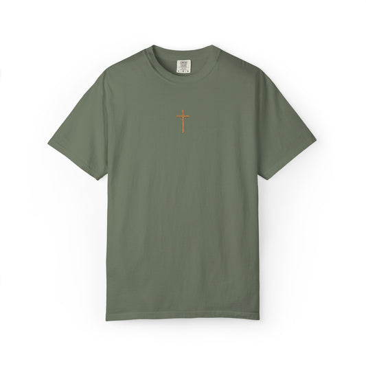 Gold Embroidered Cross T-Shirt